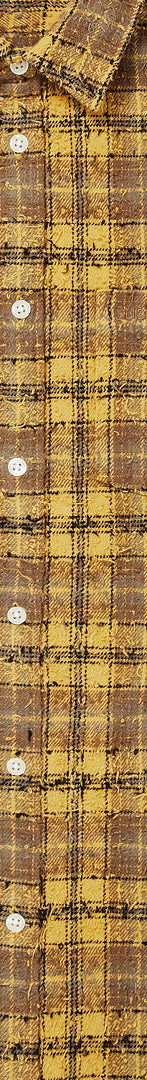 Frayed Textured Plaid Shirt