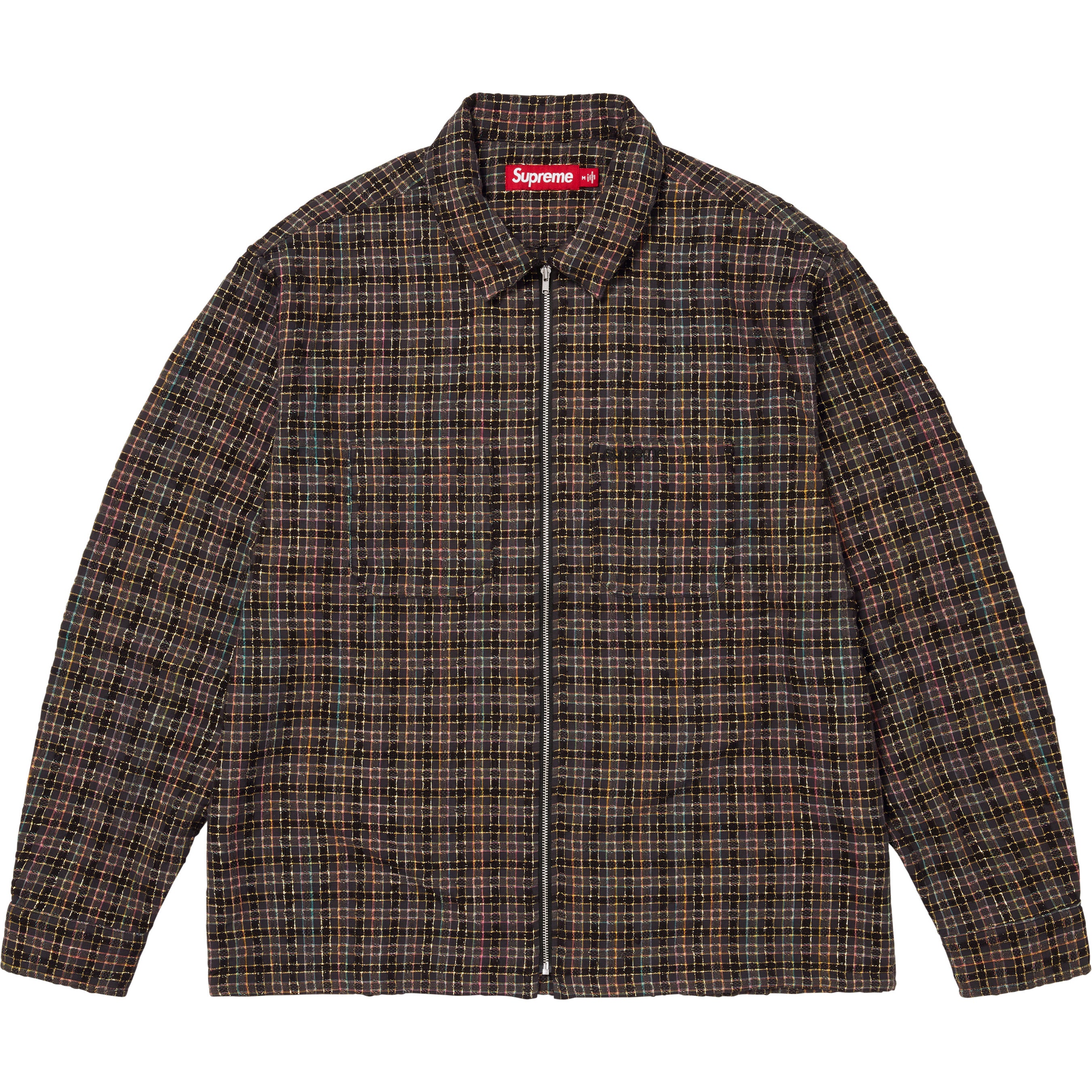 Metallic Plaid Zip Up Shirt - Shop - Supreme