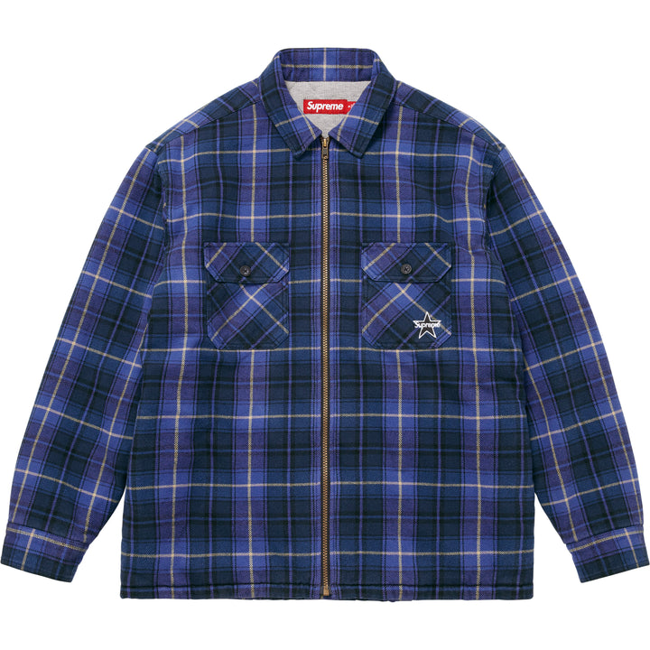 ジャケット・アウター Supreme Lined Flannel Snap Shirt Blue XL Thermal Lined Zip Up Flannel Shirt - Shop - Supreme