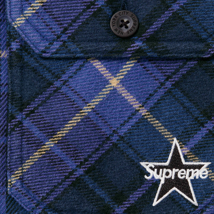 Thermal Lined Zip Up Flannel Shirt