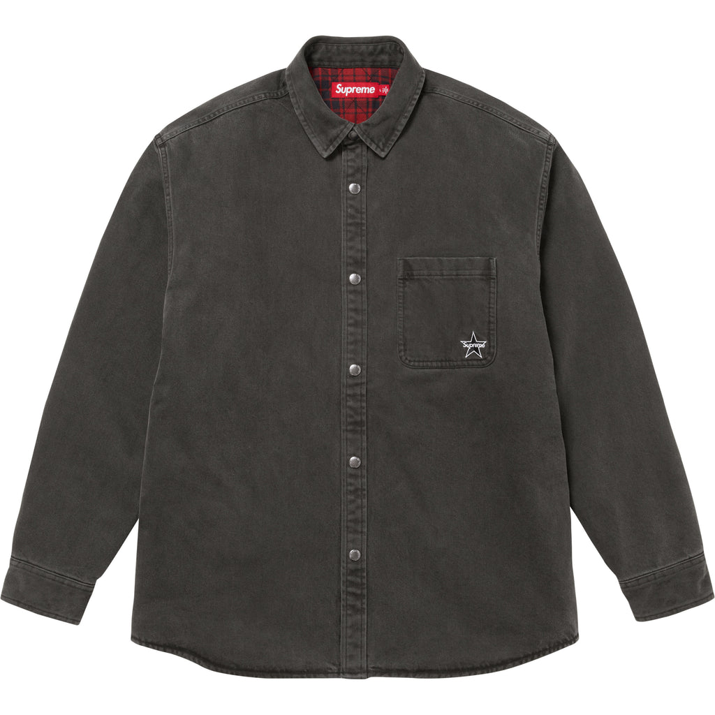 Quilted Lined Denim Snap Shirt - Shop - Supreme