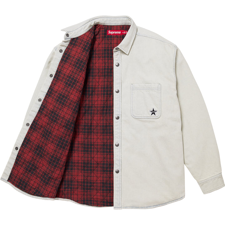 Quilted Lined Denim Snap Shirt - Shop - Supreme