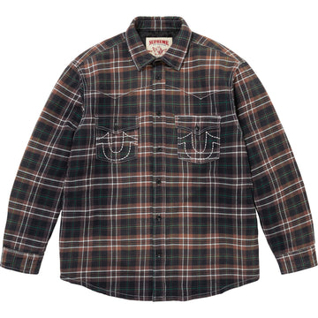 Supreme®/True Religion® Quilted Lined Plaid Flannel Shirt