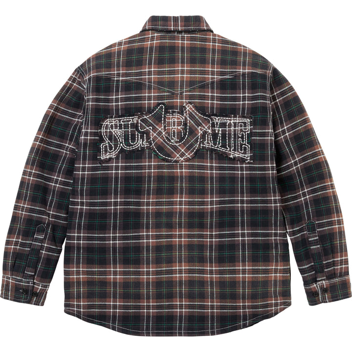 Supreme®/True Religion® Quilted Lined Plaid Flannel Shirt-3