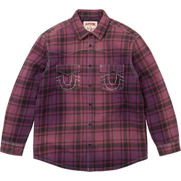 Supreme®/True Religion® Quilted Lined Plaid Flannel Shirt