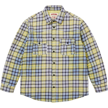 Supreme®/True Religion® Quilted Lined Plaid Flannel Shirt