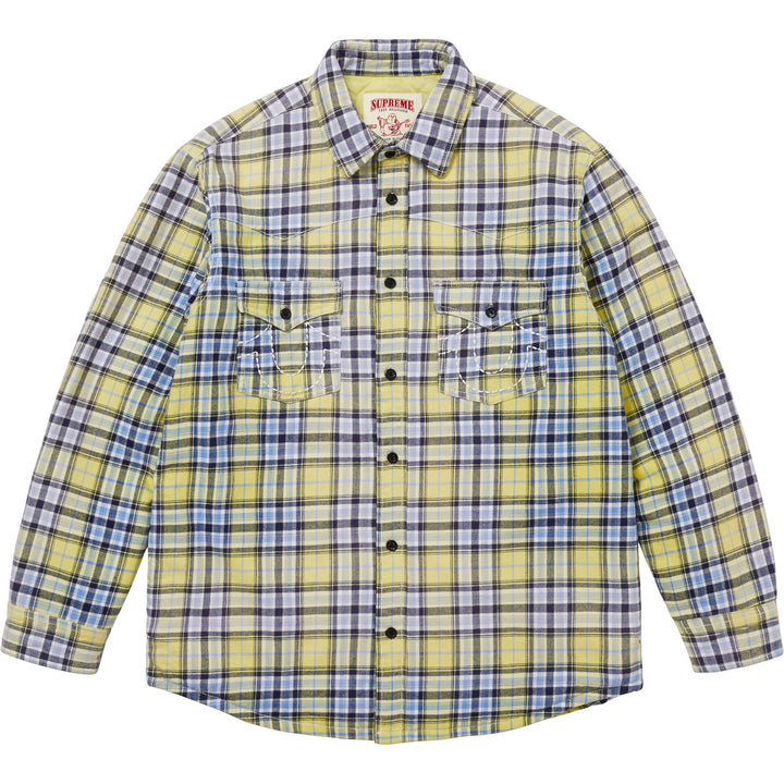 Supreme®/True Religion® Quilted Lined Plaid Flannel Shirt-10