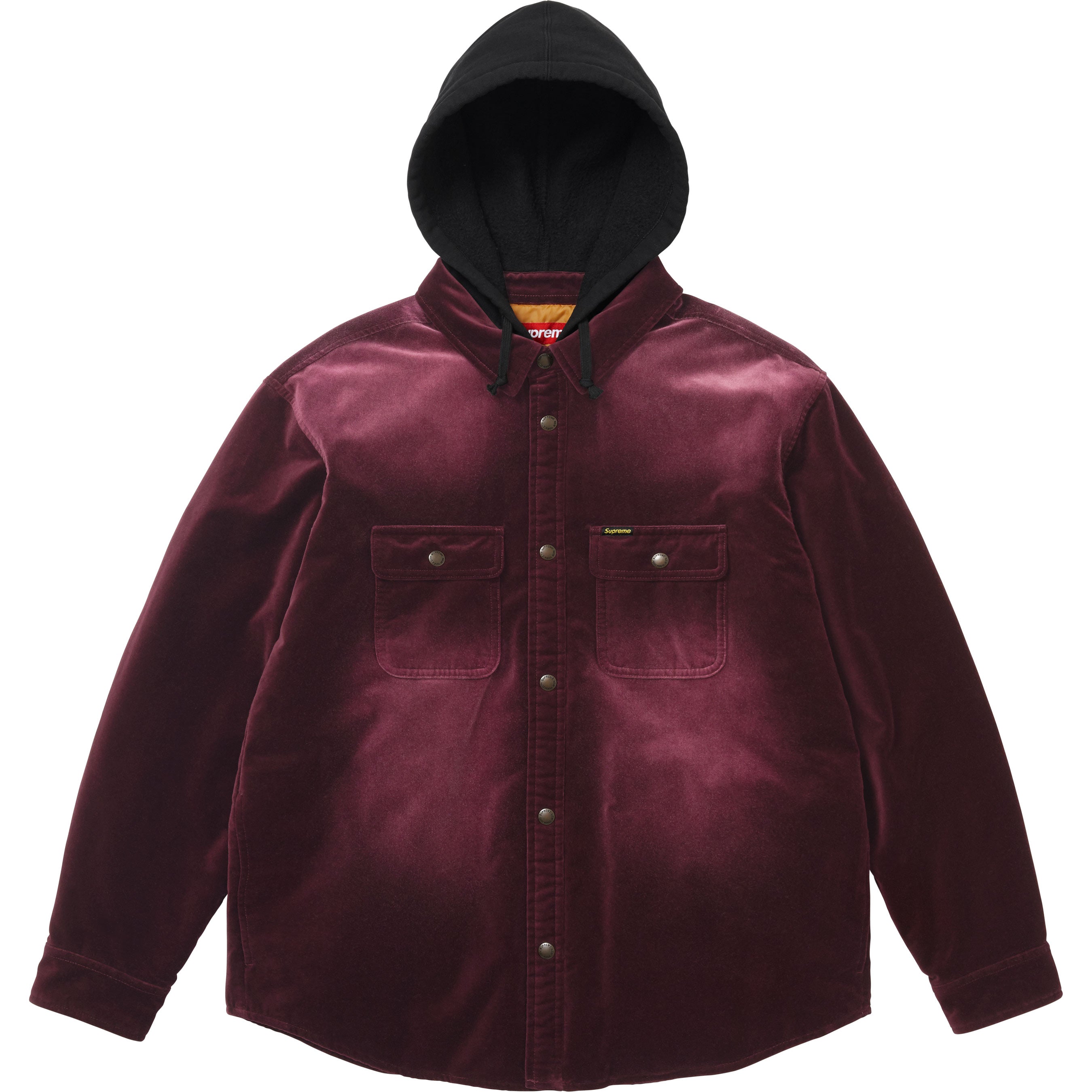 Quilted Lined Hooded Velvet Snap Shirt - Shop - Supreme