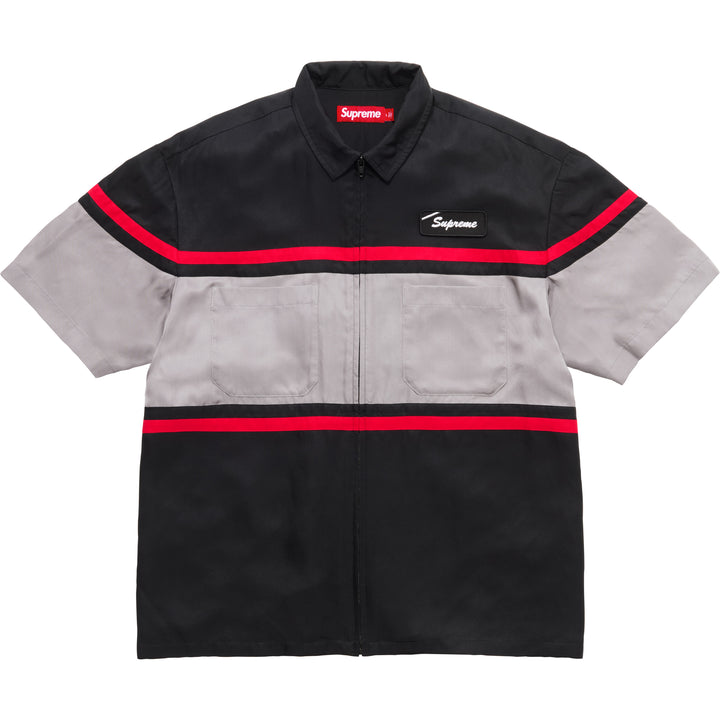 Silk Zip Up S/S Shirt - Shop - Supreme