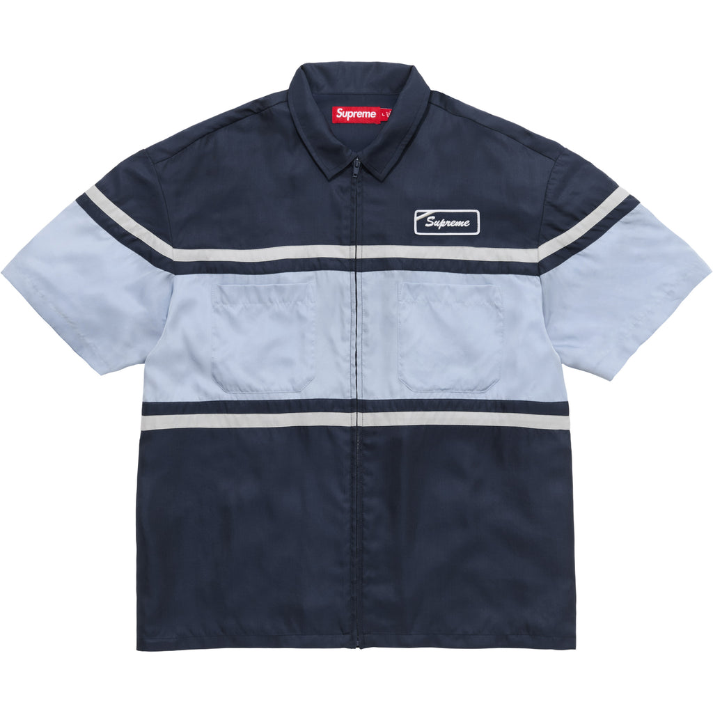 Silk Zip Up S/S Shirt