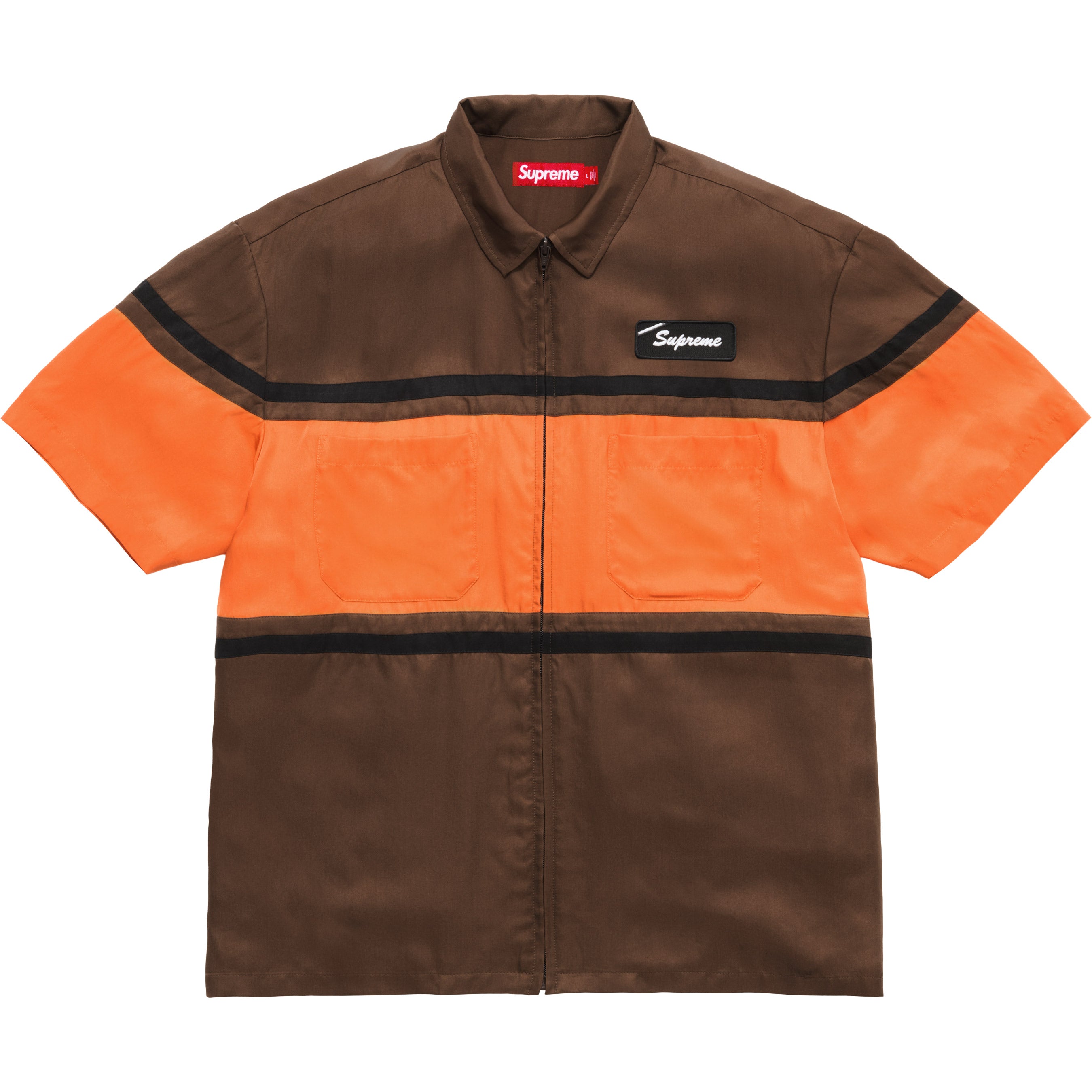 Silk Zip Up S/S Shirt - Shop - Supreme