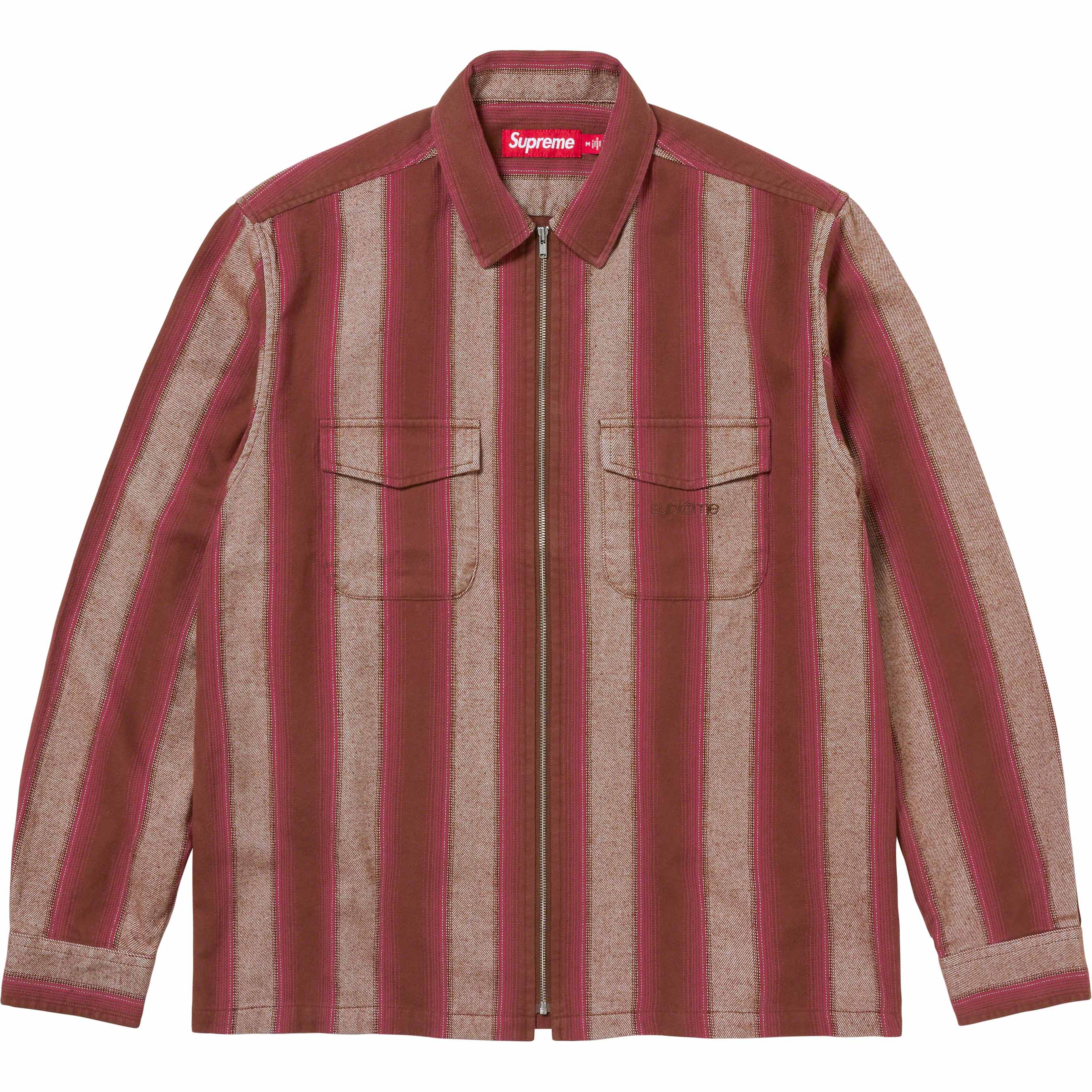 Stripe Flannel Zip Up Shirt - Shop - Supreme