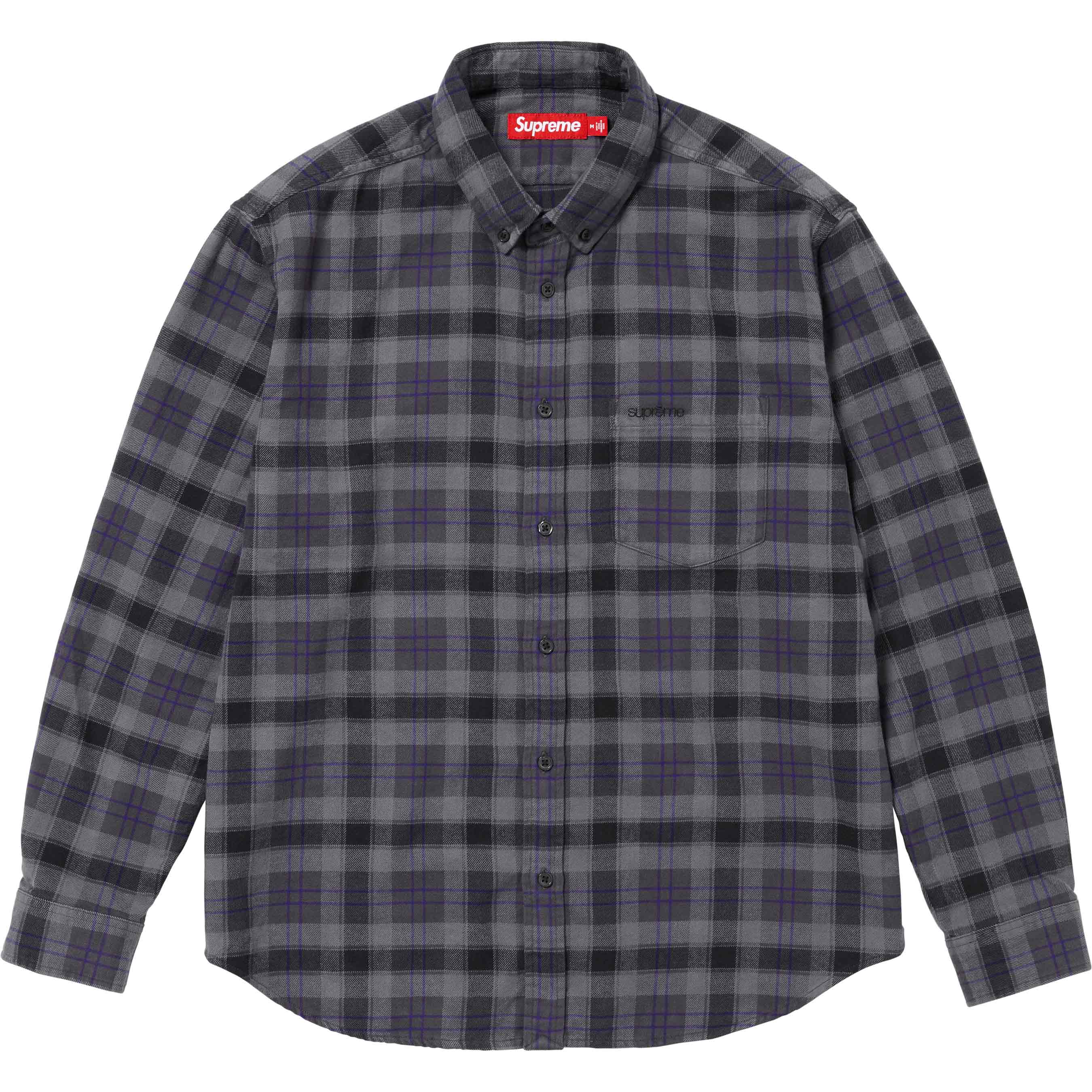 再入荷Supreme Plaid Flannel Shirt XL 黒 トップス