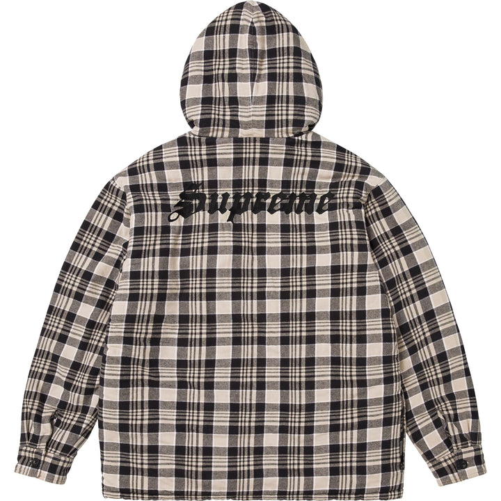 Lined Zip Up Hooded Flannel Shirt