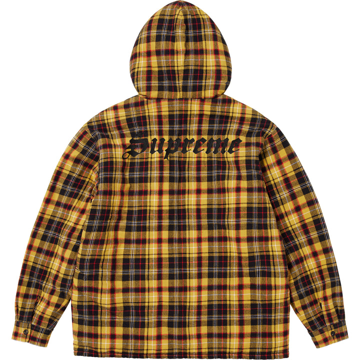 Lined Zip Up Hooded Flannel Shirt-3