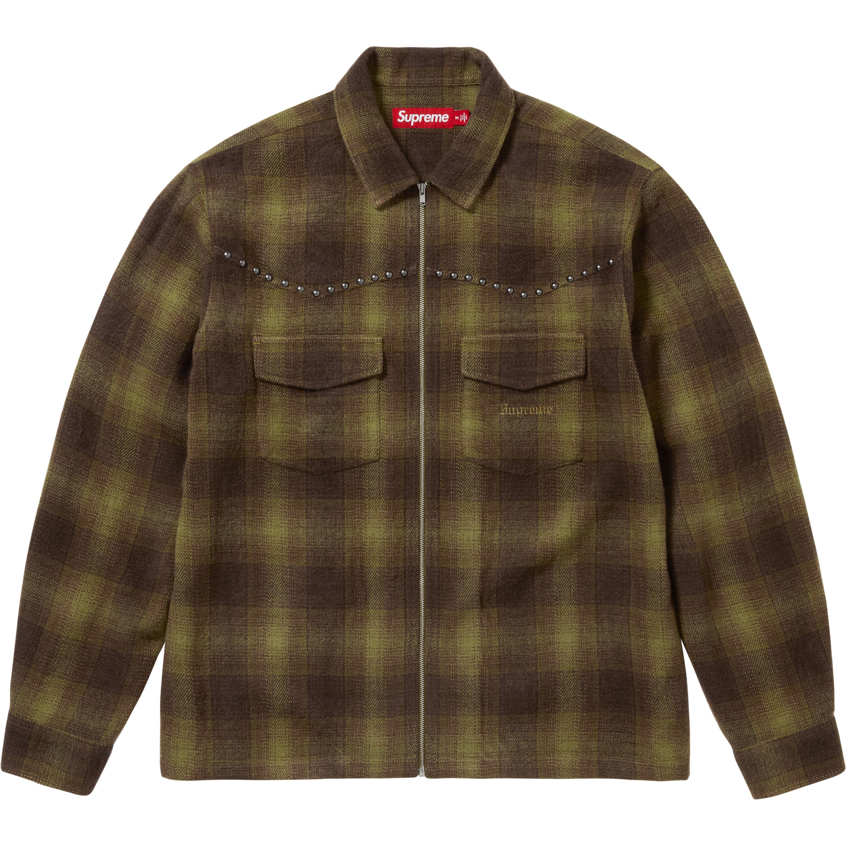 トップス Supreme Shadow Plaid Flannel ZipUp Shirt Supreme Shadow Plaid Flannel Zip Up Shirt (SS24) - $138