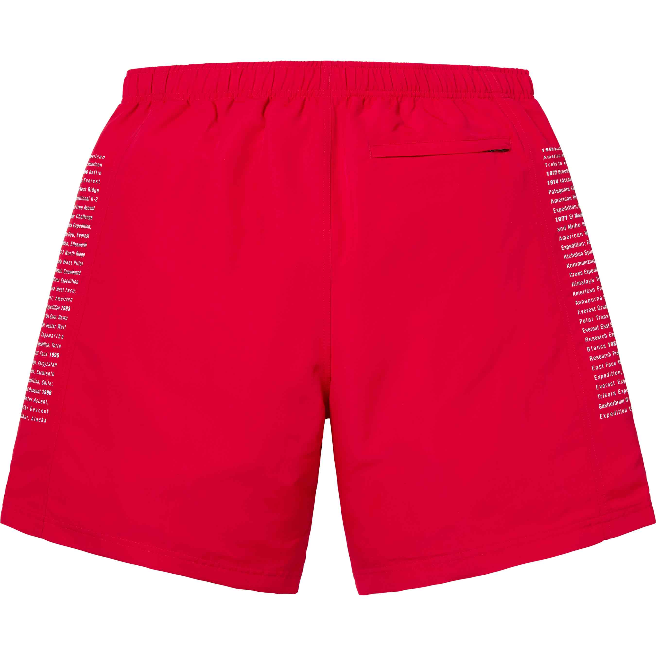 Supreme red cheap shorts