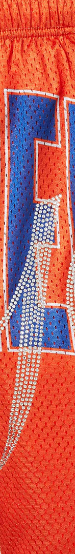 Rhinestone Mesh Short