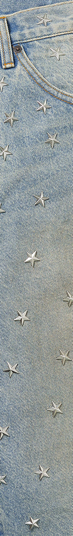 Stars Studded Baggy Denim Short