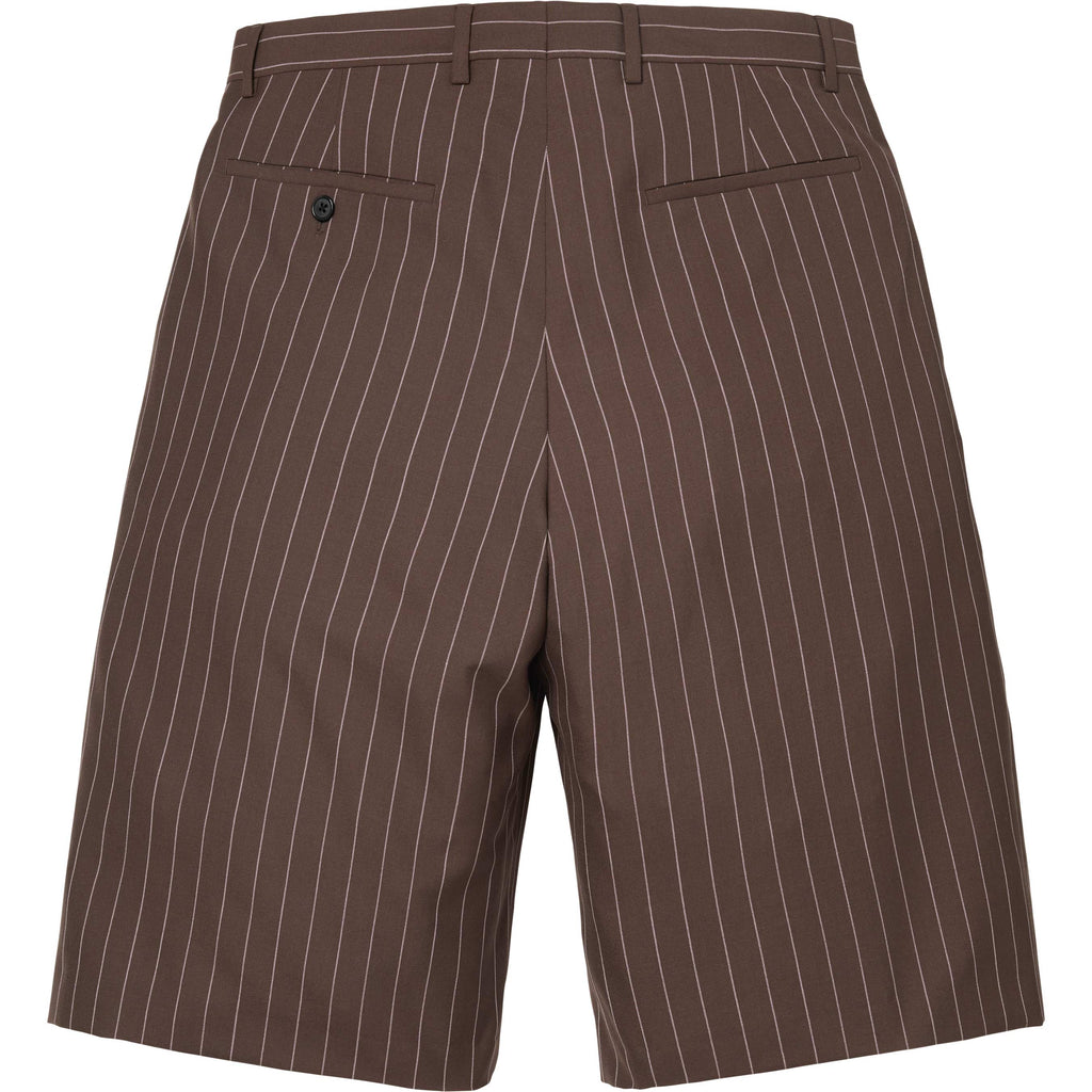 Pinstripe Wool Trouser Short