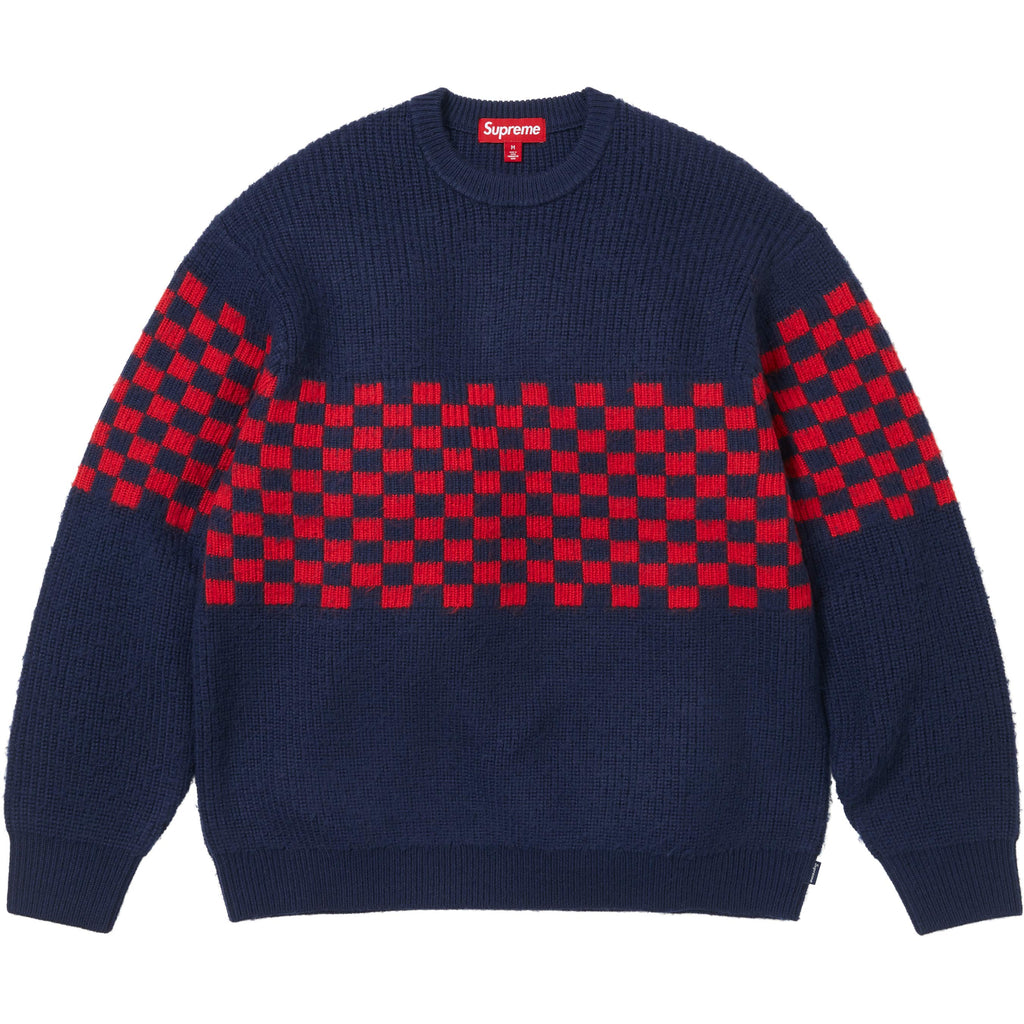 Checkerboard Pilled Sweater