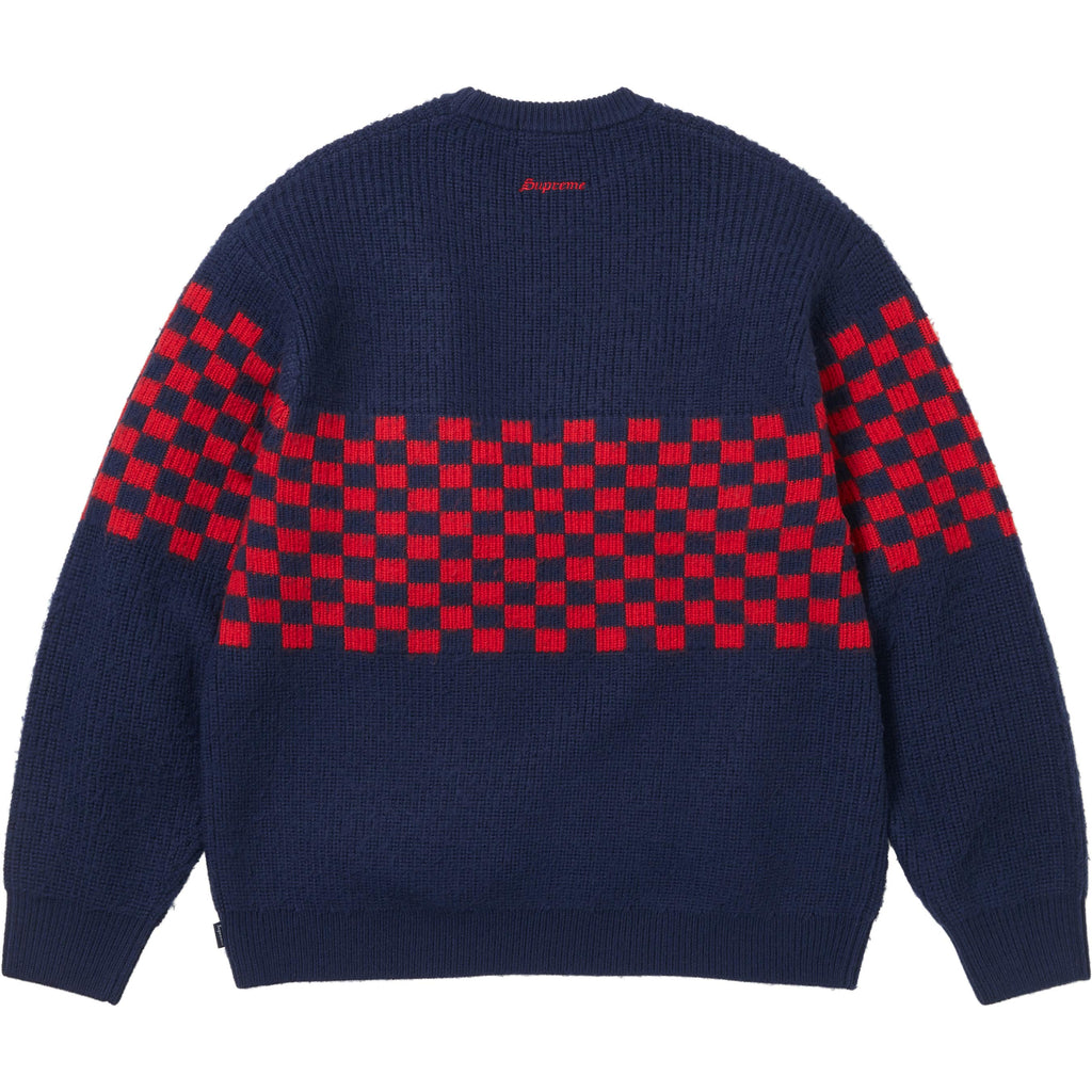 Checkerboard Pilled Sweater