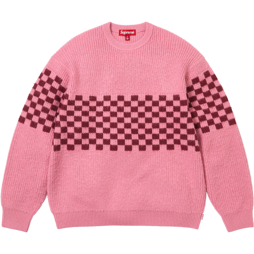 Checkerboard Pilled Sweater