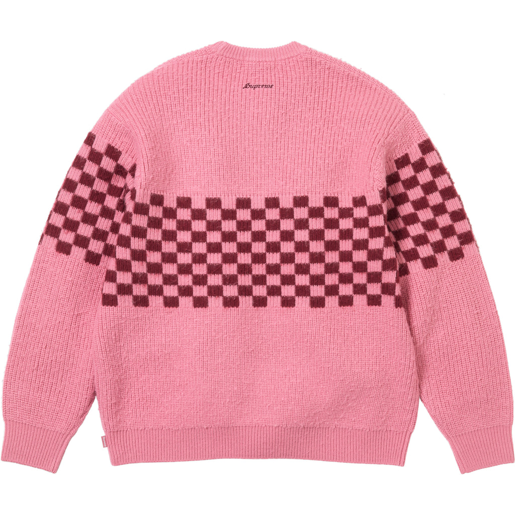 Checkerboard Pilled Sweater