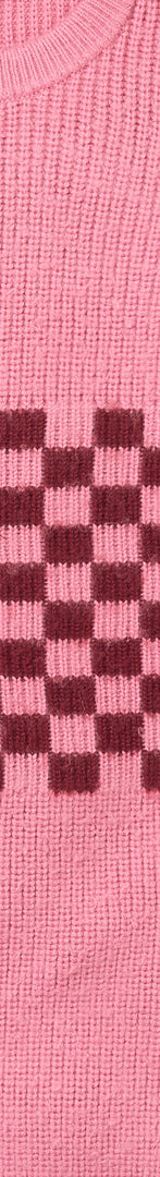 Checkerboard Pilled Sweater