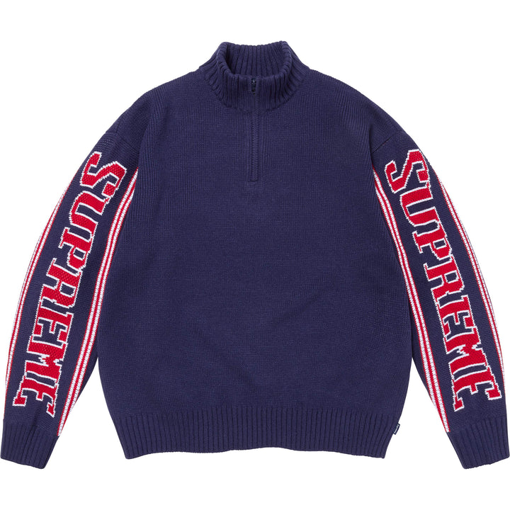 シュプリーム Jacquard Sleeve Half Zip Sweater - Shop - Supreme