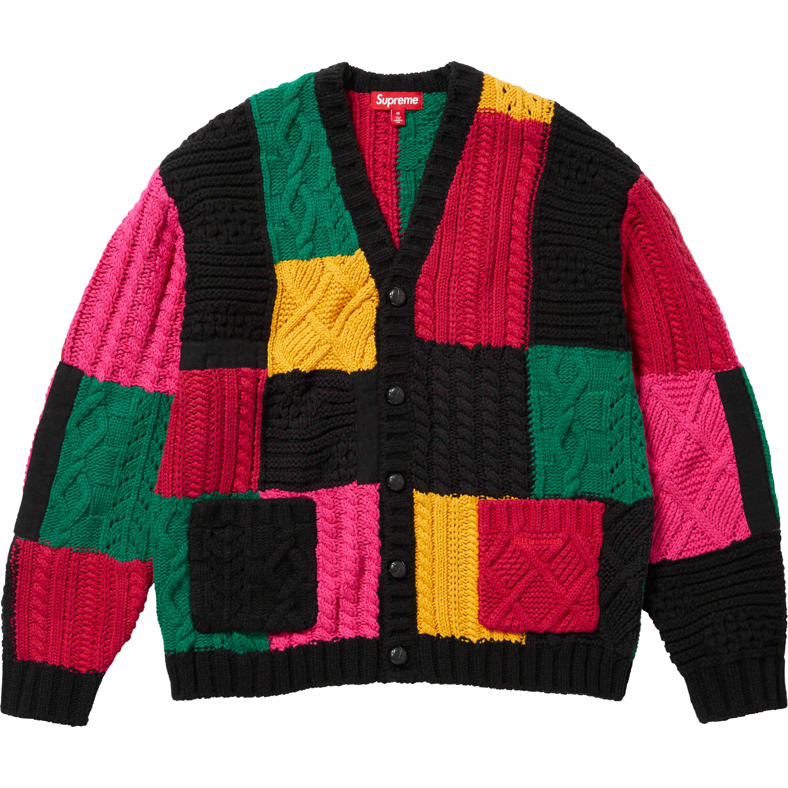 Supreme patchwork mohair cardigan 29日まで - カーディガン