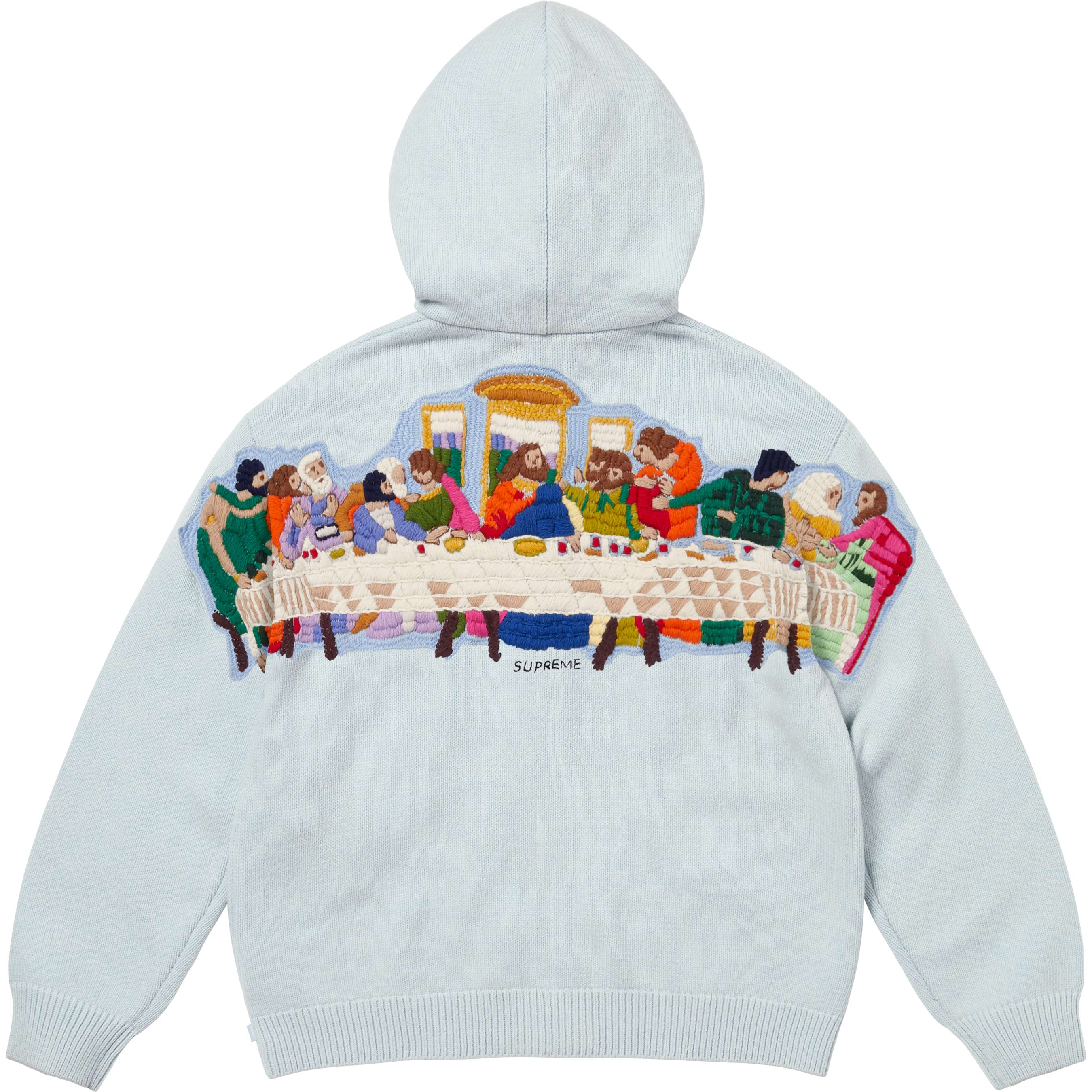 Last Supper Embroidered Zip Up Hooded Sweater - Shop - Supreme
