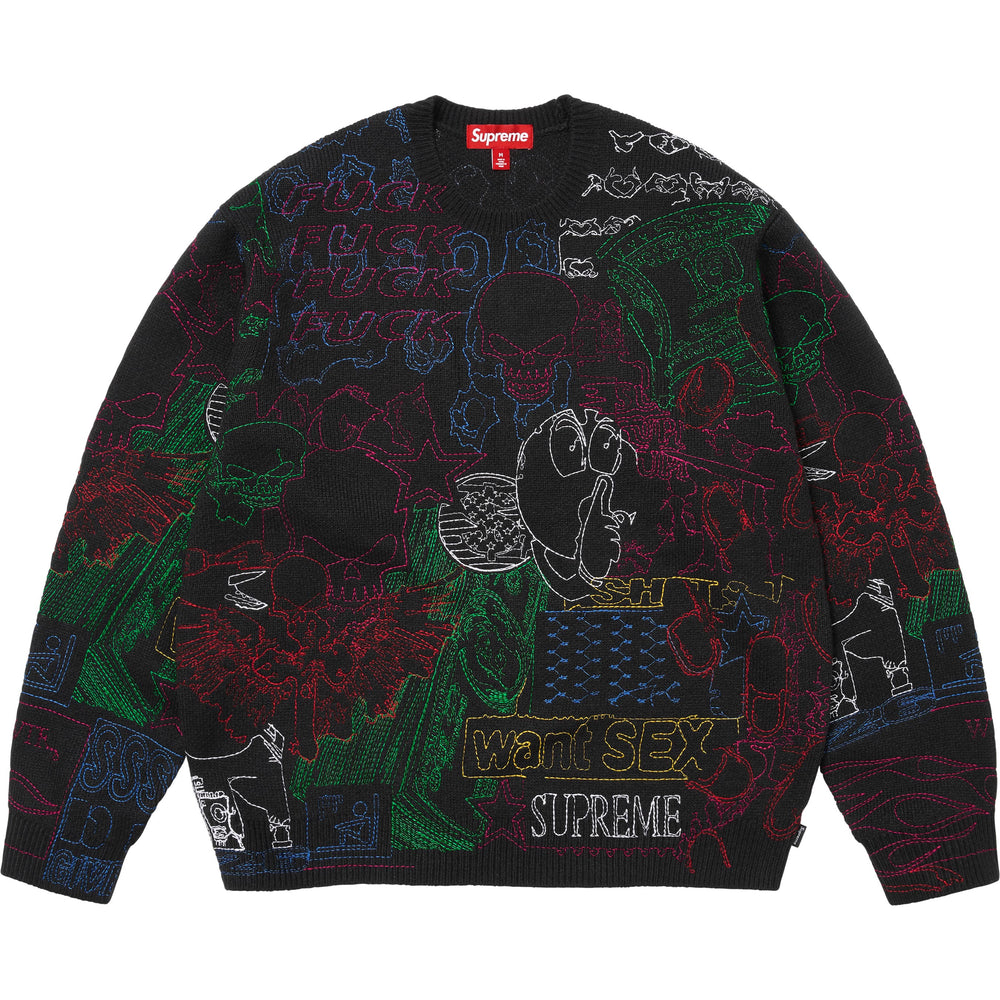 Collage Embroidered Sweater