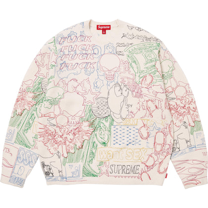 Collage Embroidered Sweater