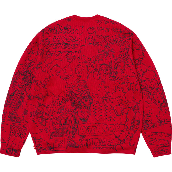 Collage Embroidered Sweater