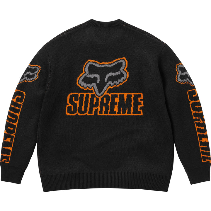 新品Supreme Fox Racing Sweater ブラックS size Supreme x Fox Racing Sweater 