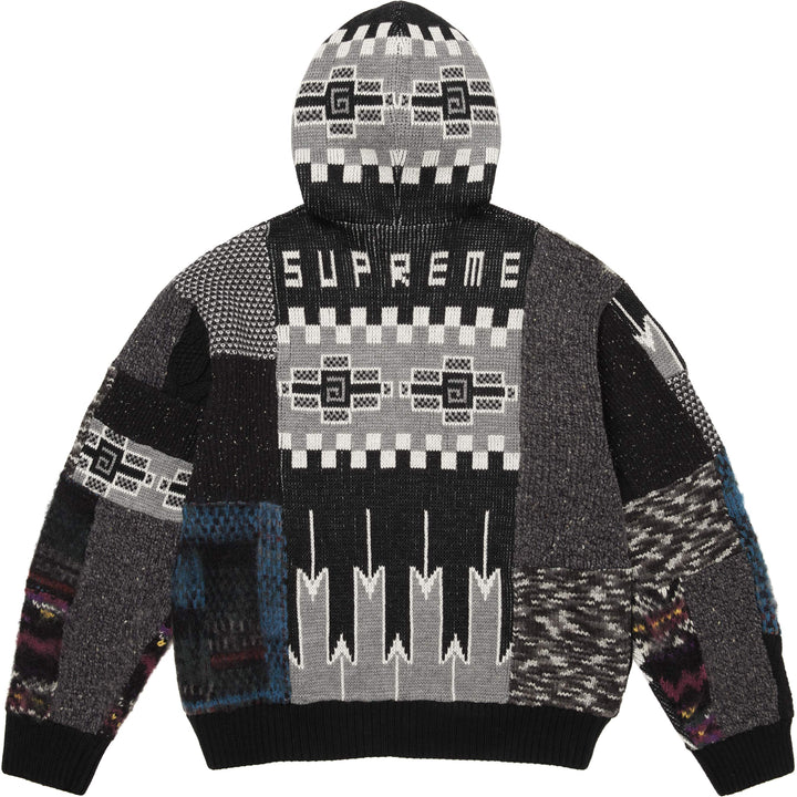 Patchwork Zip Up Hooded Sweater - Shop - Supreme