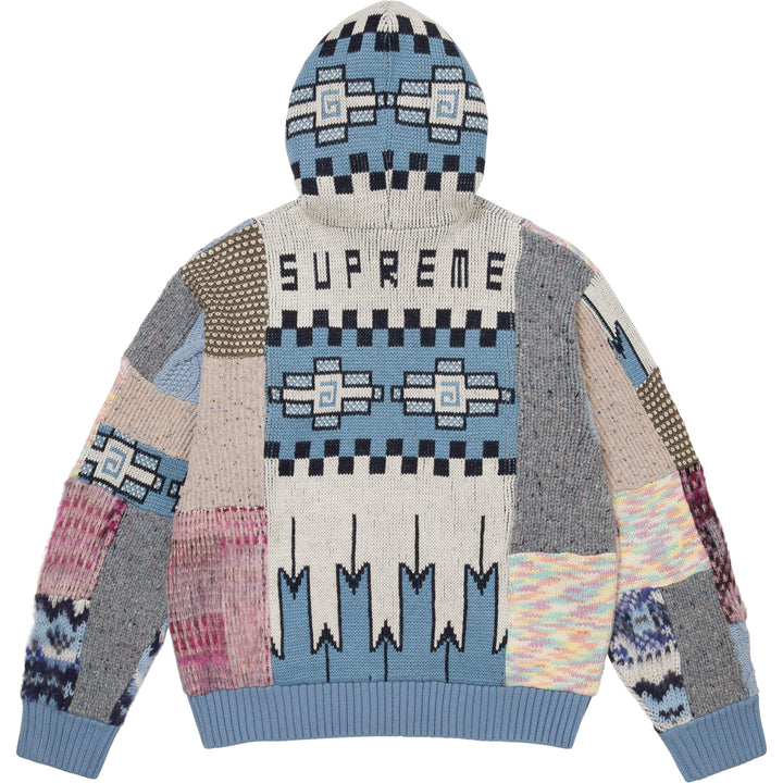 Patchwork Zip Up Hooded Sweater - Shop - Supreme