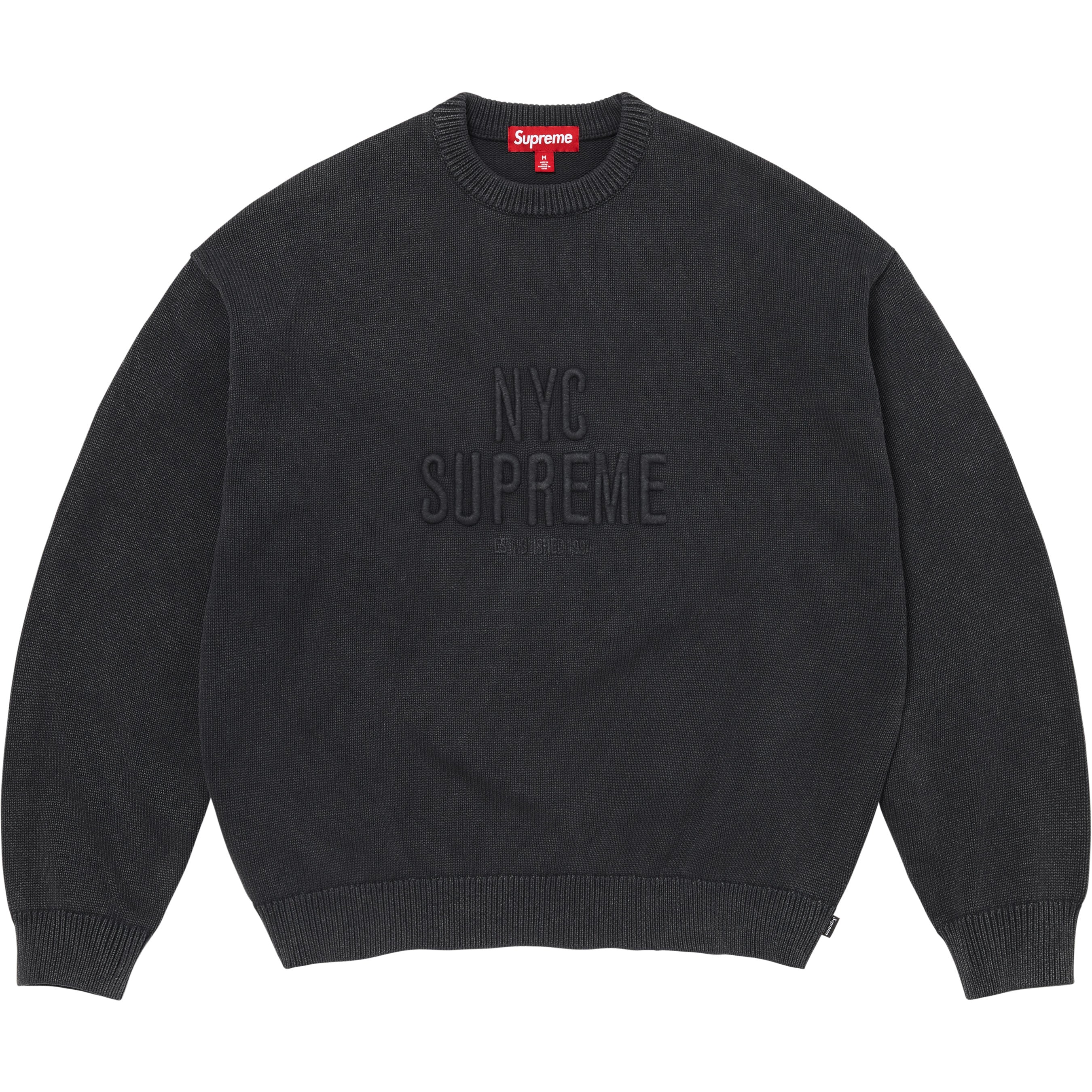 Overdyed Raised Sweater - Shop - Supreme