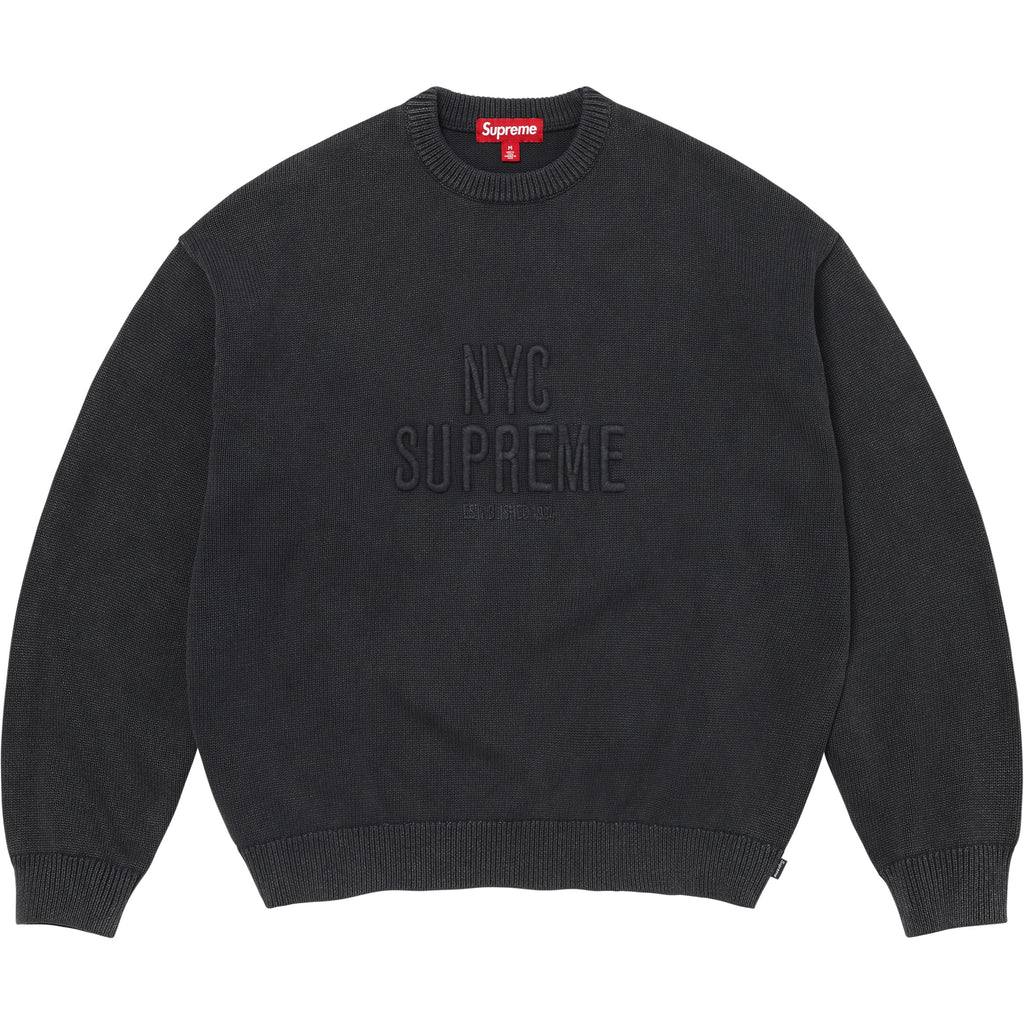 Overdyed Raised Sweater - Shop - Supreme