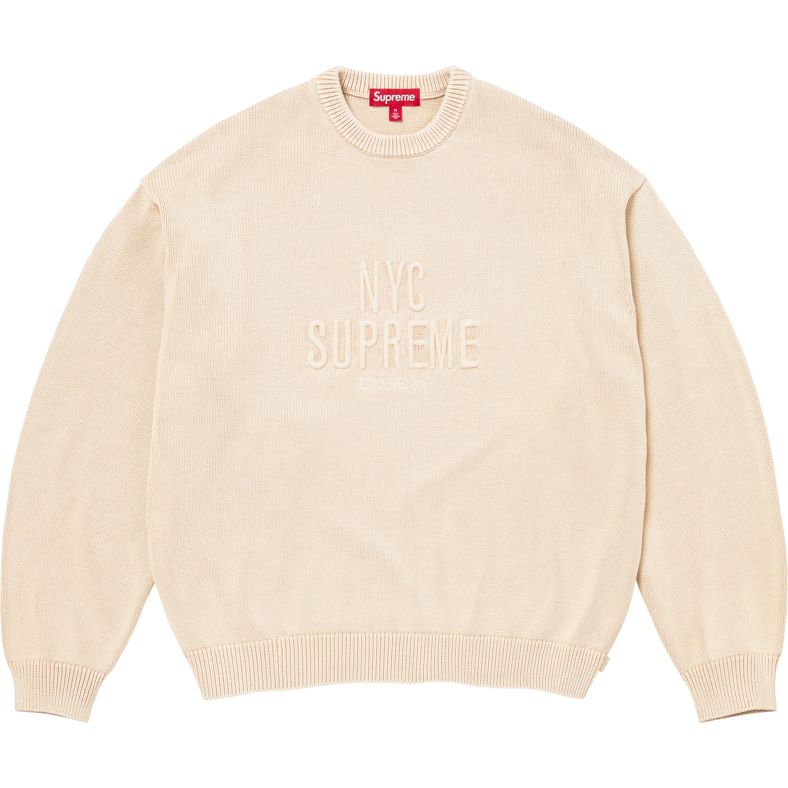 Overdyed Raised Sweater - Shop - Supreme
