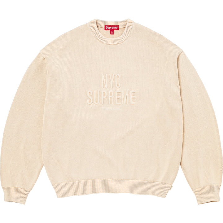 Overdyed Raised Sweater - Shop - Supreme