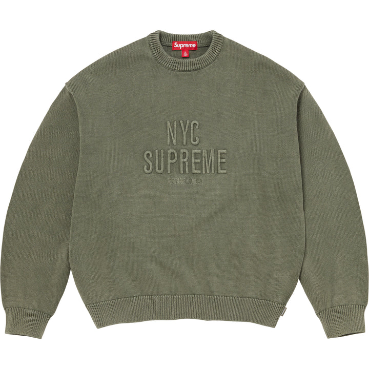 Overdyed Raised Sweater - Shop - Supreme