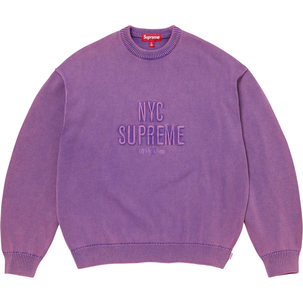 Overdyed Raised Sweater - Shop - Supreme
