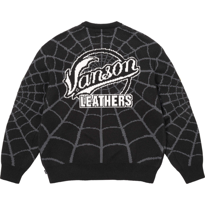SUPREME×VANSON Leathers シュプリーム バンソン 22SS Sweater セーター ニット サイズS ブラック メンズ トップス Supreme®/Vanson Leathers® Spider-Man Sweater - Shop - Supreme