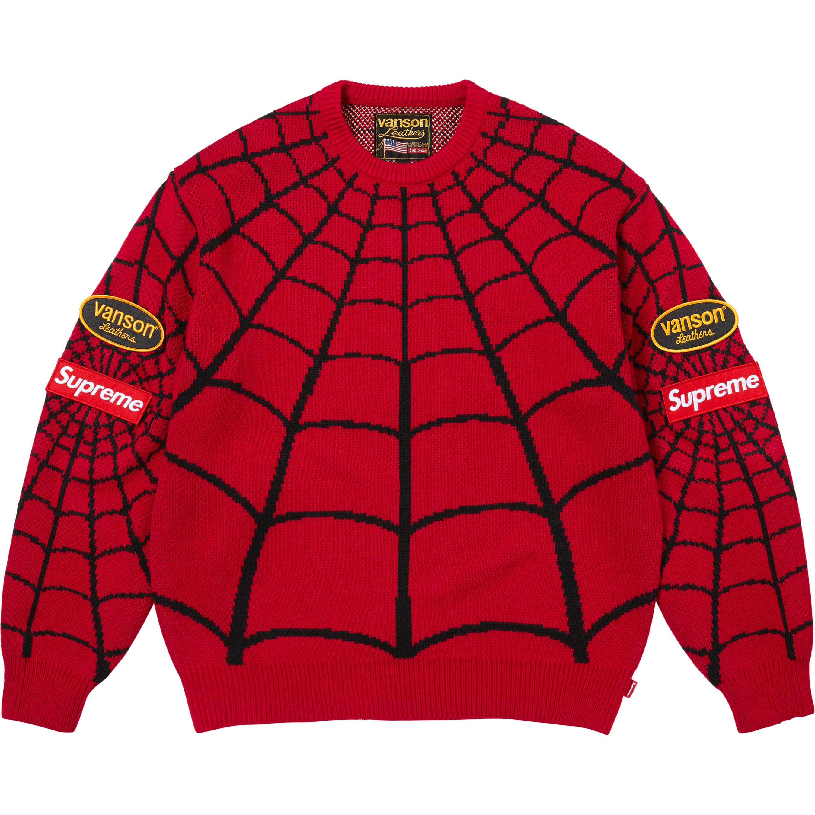 Supreme®/Vanson Leathers® Spider-Man Sweater - Shop - Supreme