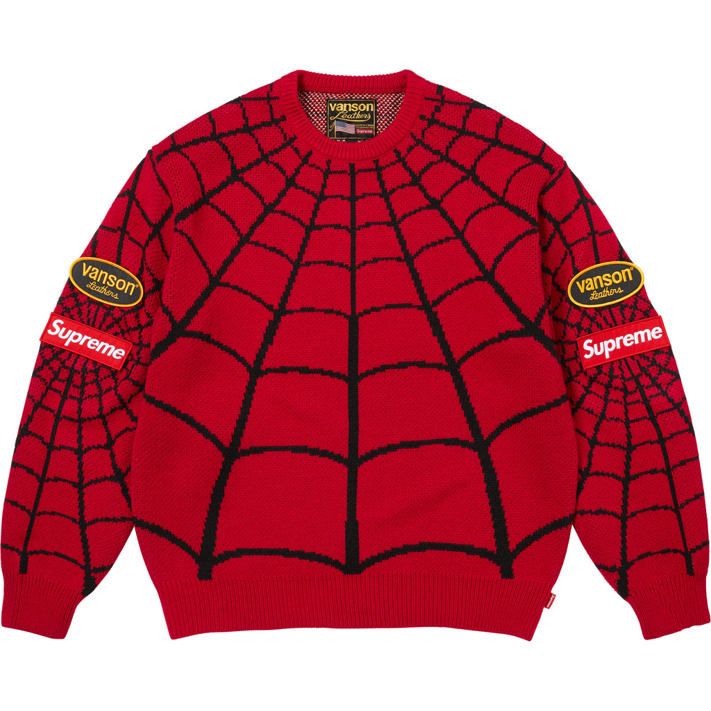 Supreme®/Vanson Leathers® Spider-Man Sweater - Shop - Supreme
