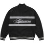 Script Stripe Half Zip Sweater