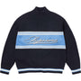 Script Stripe Half Zip Sweater