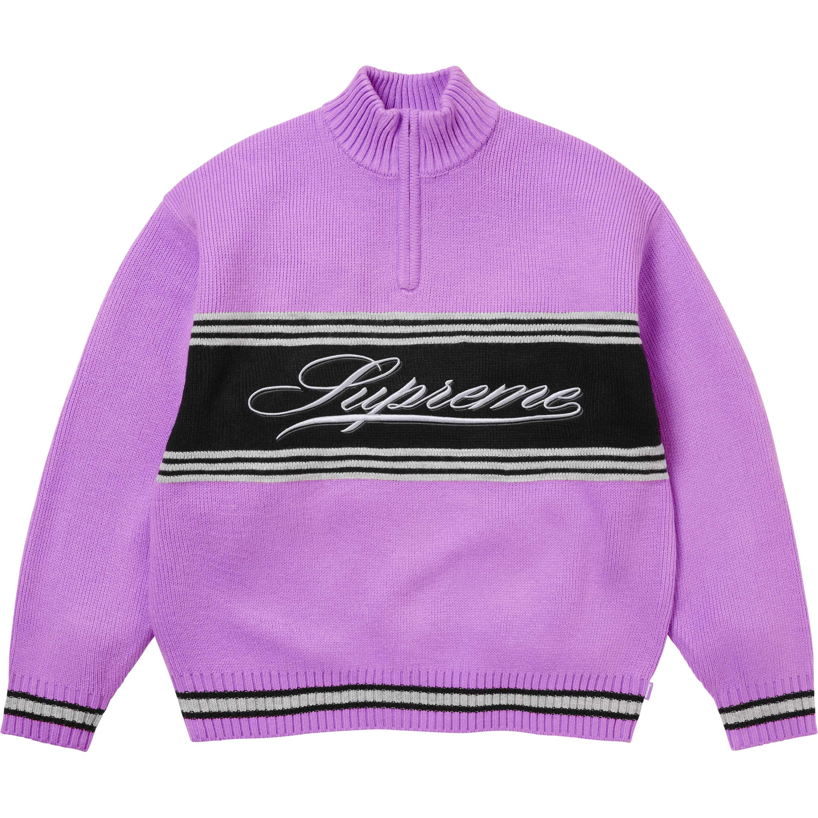 Script Stripe Half Zip Sweater - Shop - Supreme